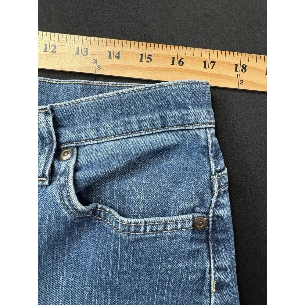 Lee Relaxed Straight Leg Jeans‎ Womens 16W Dark Blue Stretch Denim 34x29